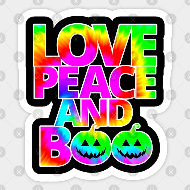 Love, Peace, And Boo Sticker by M.Y